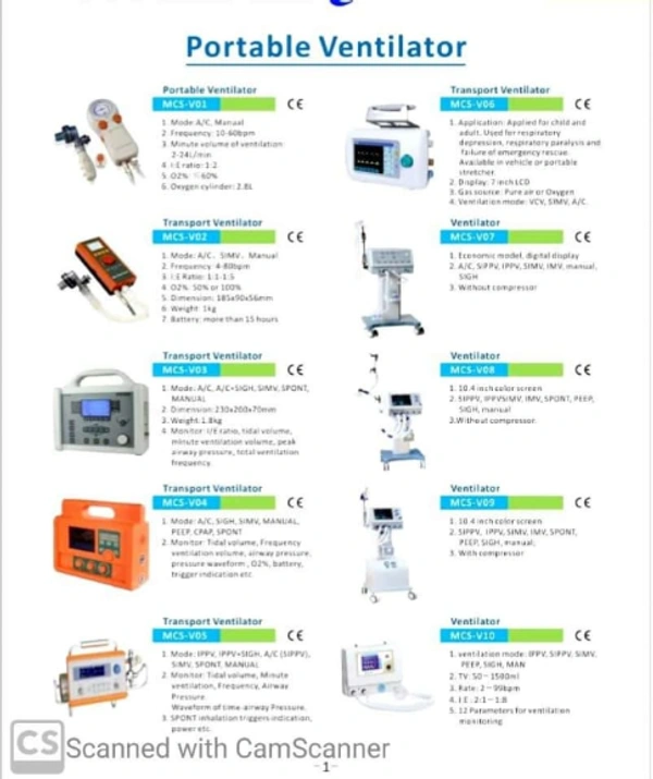 Ventilator - Portable/Transport